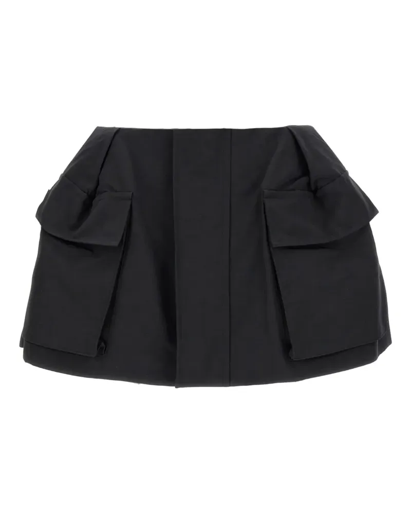 Sacai cargo zip mini shorts - Schwarz Schwarz