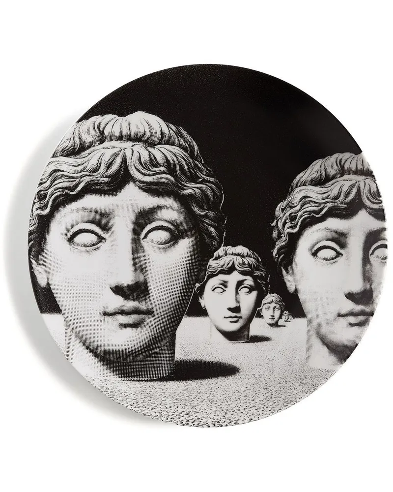 Fornasetti Tema e Variazioni n.205 Wandteller Weiß