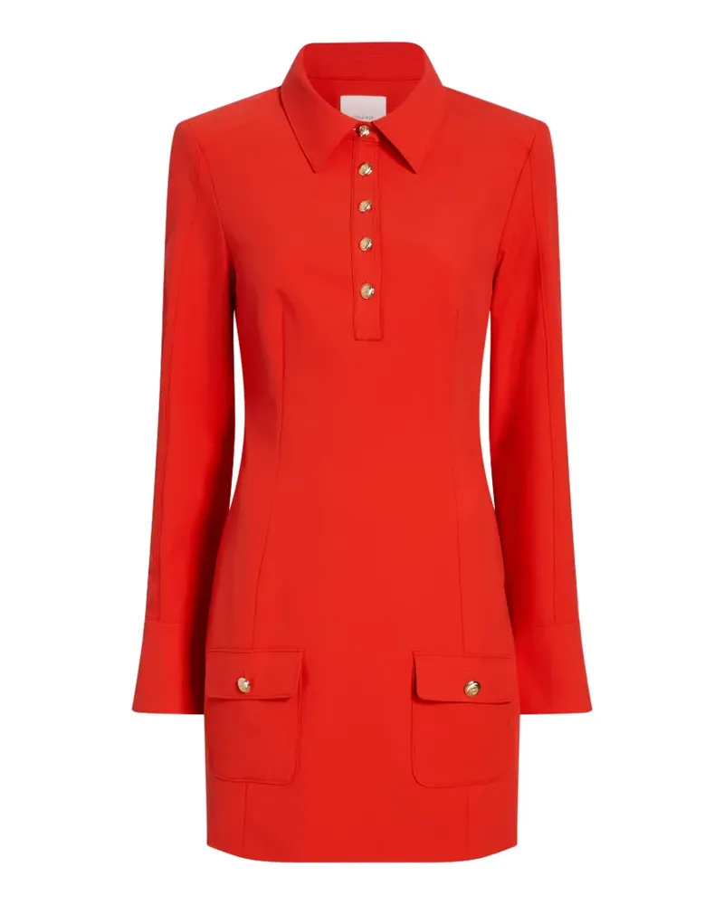 Cinq à Sept Lea Minikleid mit Kragen - Rot Rot