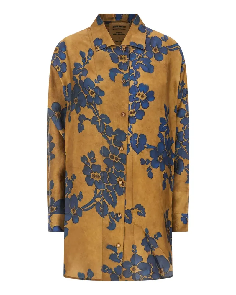 Uma Wang Hemd mit Blumenprint - Gelb Gelb