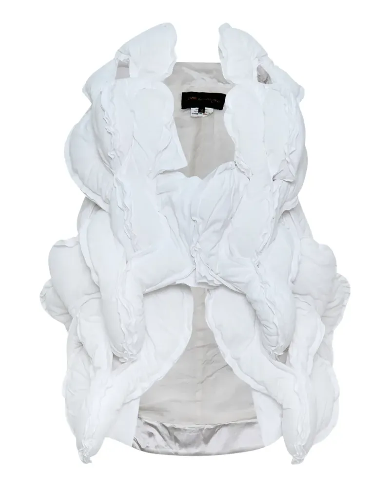 Comme des Garçons ruffled-detail gilet - Weiß Weiß