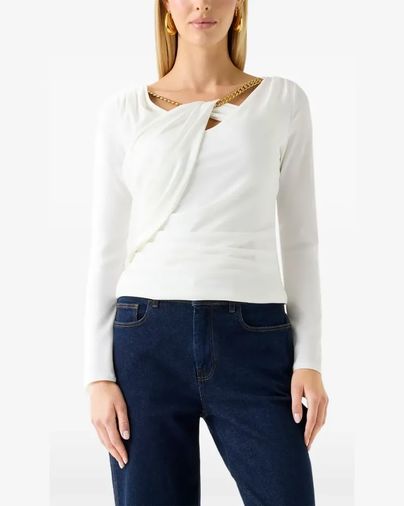 MARCIANO Los Angeles Drapiertes Top - Weiß Weiß