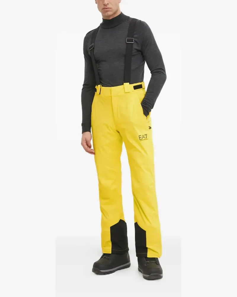 EA7 Skihose mit Logo-Print - Gelb Gelb