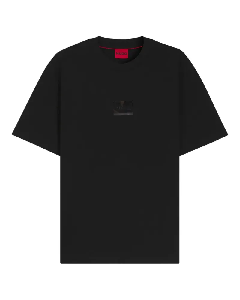 HUGO BOSS T-Shirt mit Logo-Patch - Schwarz Schwarz