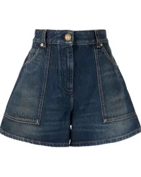 Balmain Jeans-Shorts mit weitem Bein Braun