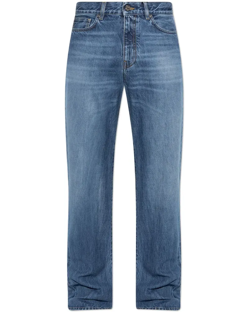 Versace Jeans mit Logo-Patch - Blau Blau