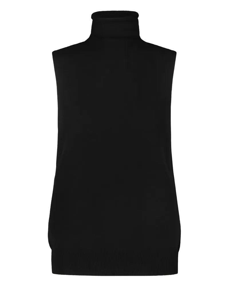 The Row roll-neck cashmere vest - Schwarz Schwarz