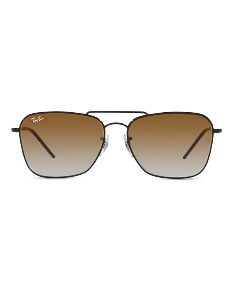 Ray Ban Eckige Caravan Sonnenbrille - Schwarz Schwarz