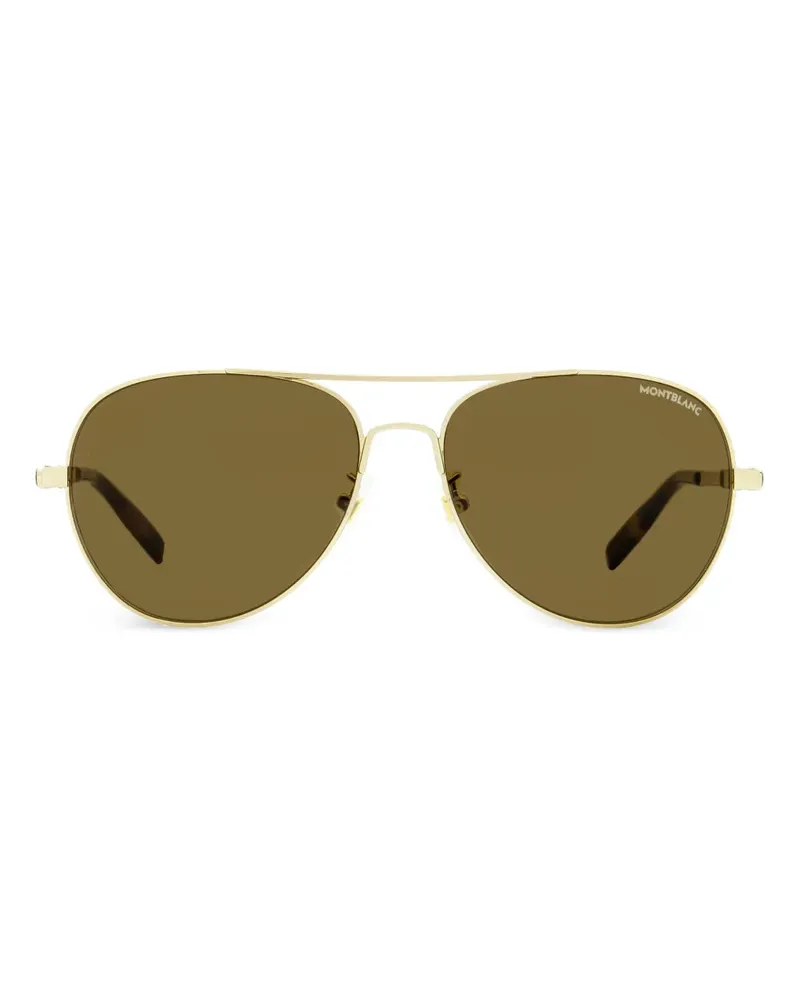 Montblanc Klassische Pilotenbrille - Gold Gold