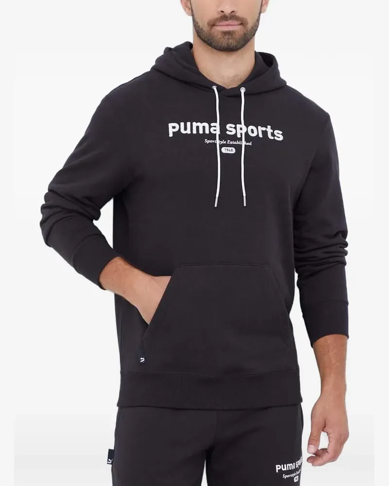 Puma Hoodie mit Logo-Print - Schwarz Schwarz