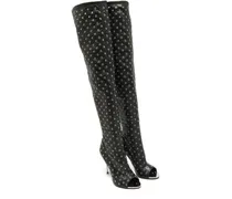 eyelet zip boots - Schwarz