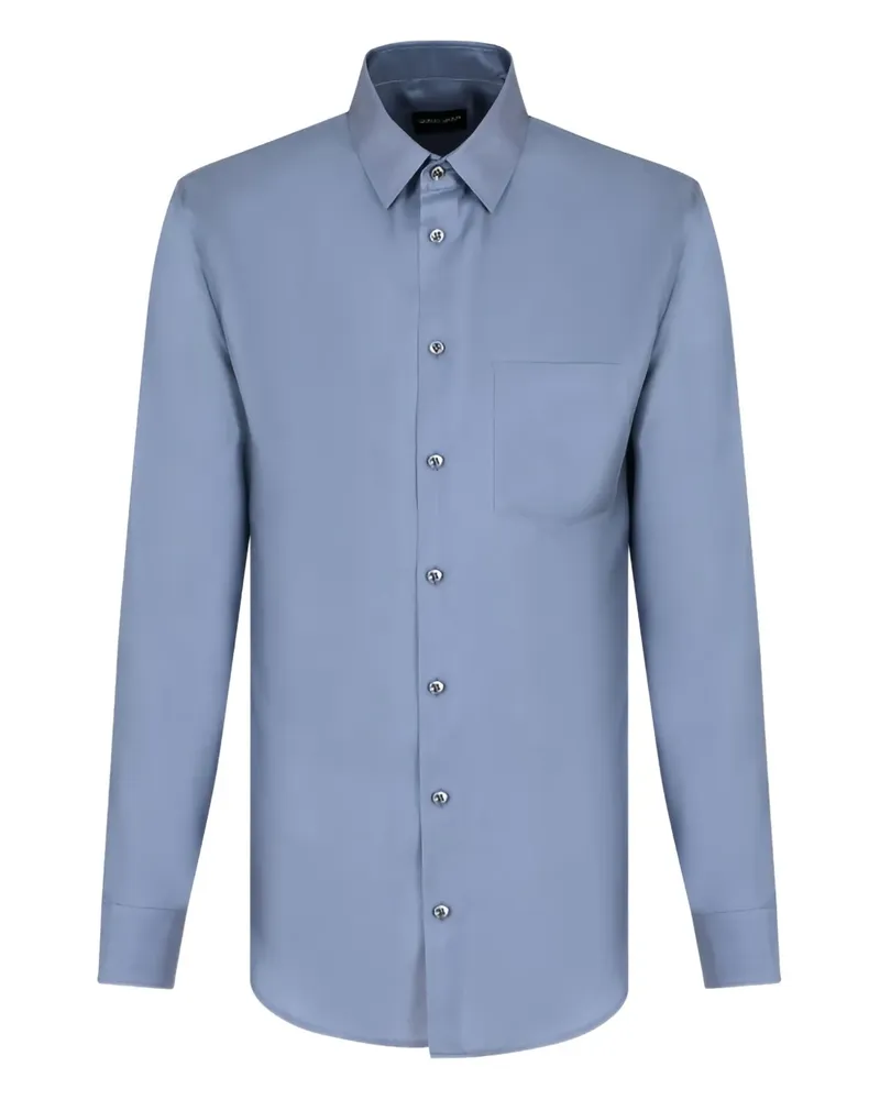 Giorgio Armani Hemd mit Tasche - Blau Blau