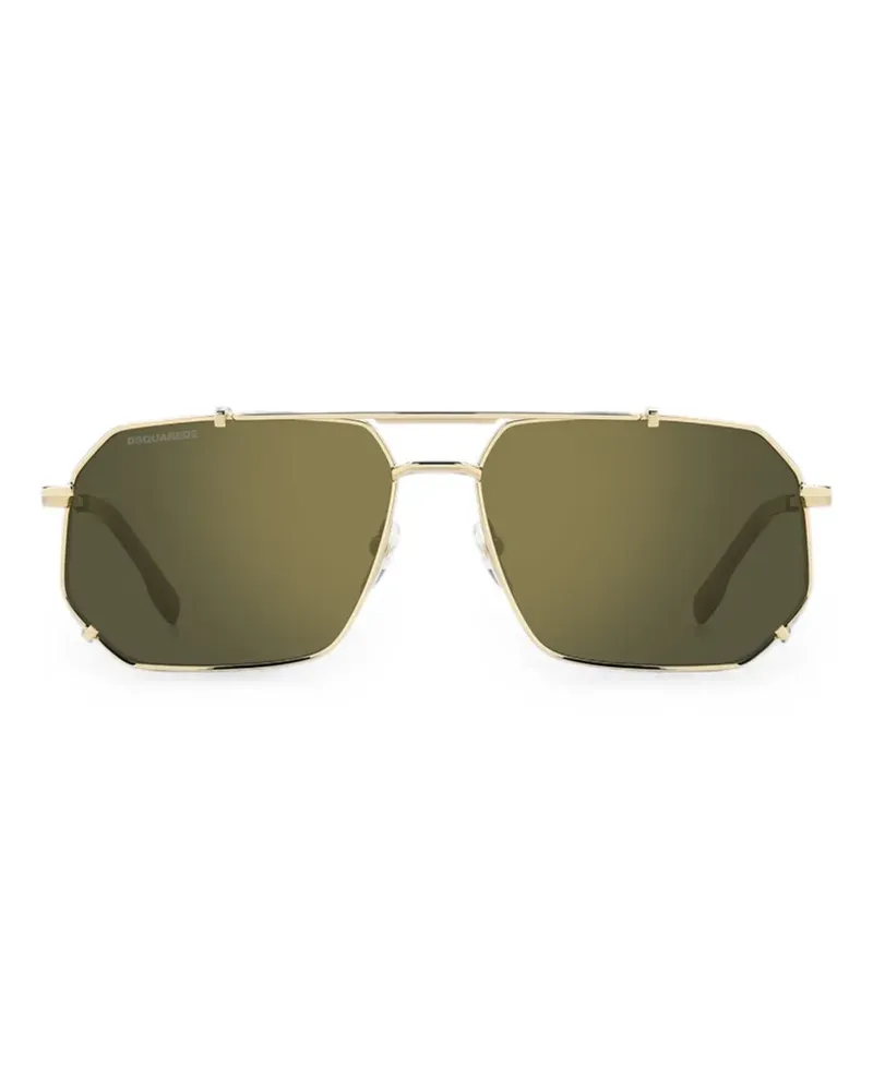 Dsquared2 Sonnenbrille mit geometrischem Gestell - Gold Gold