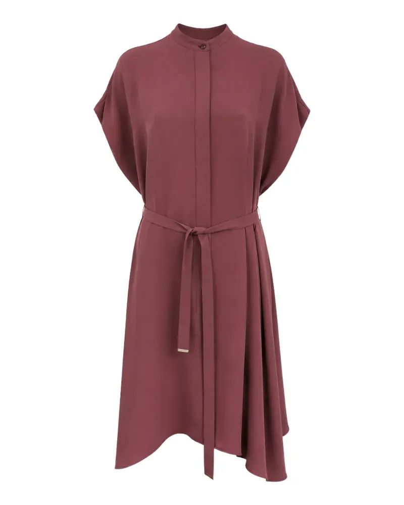 Herno belt-detail asymmetric-hem dress - Rosa Rosa