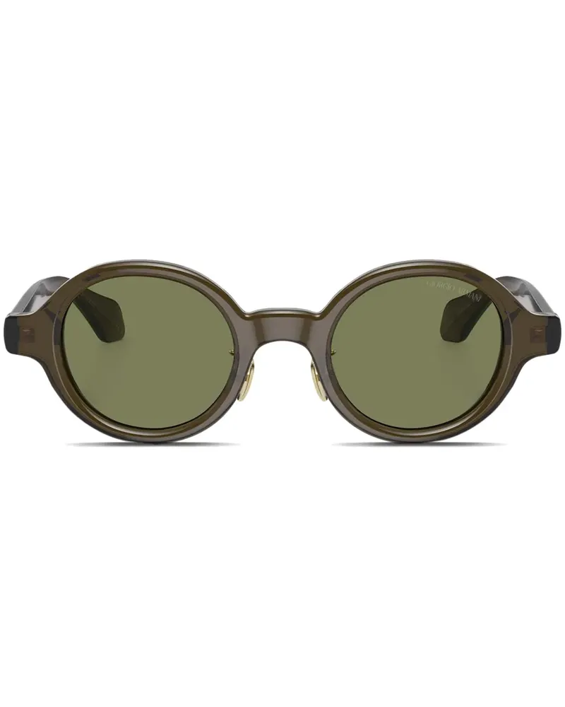 Giorgio Armani Sonnenbrille mit rundem Gestell - Grün Grün