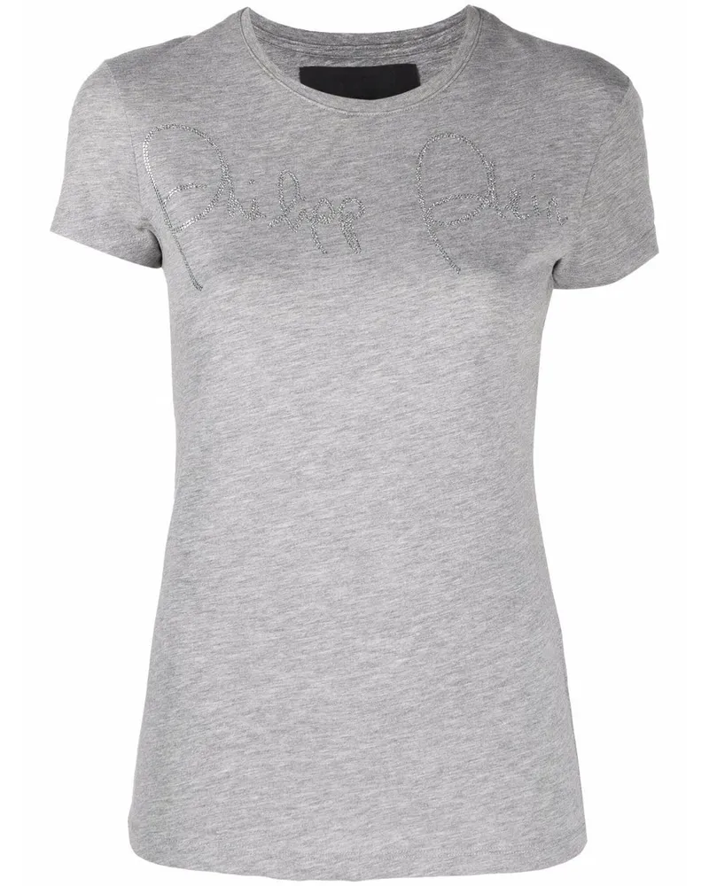 Philipp Plein T-Shirt mit rundem Ausschnitt - Grau Grau