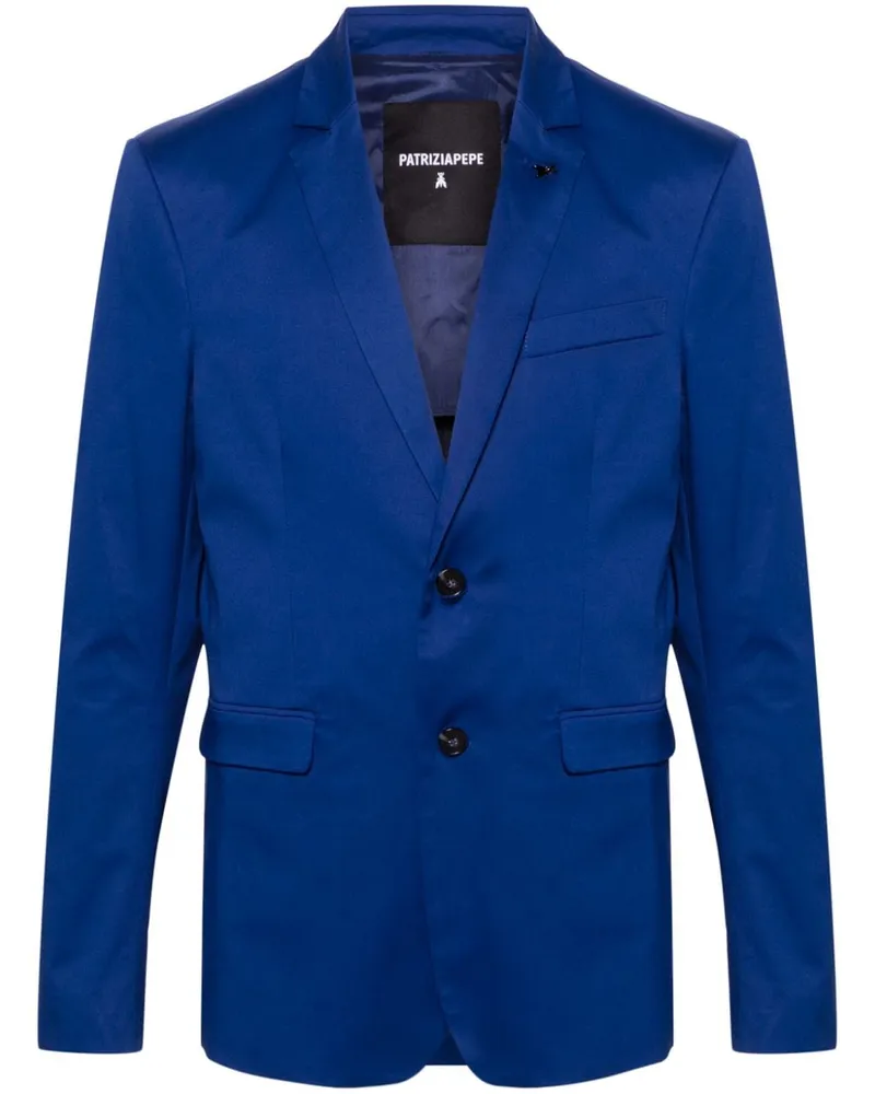 Patrizia Pepe Einreihiges Sakko mit Brosche - Blau Blau
