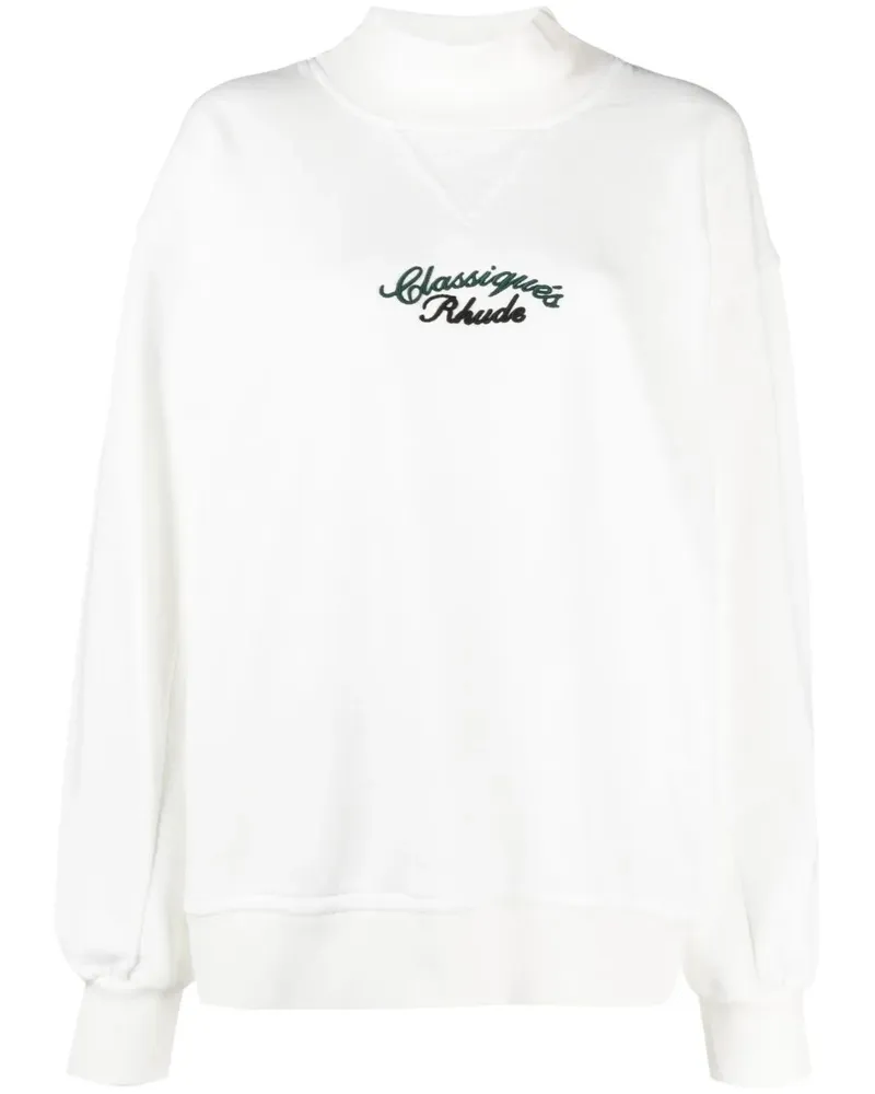 RHUDE Sweatshirt mit Logo-Stickerei - Weiß Weiß