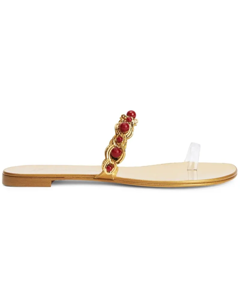 Giuseppe Zanotti Marguerithe Sandalen mit Perlen - Gold Gold