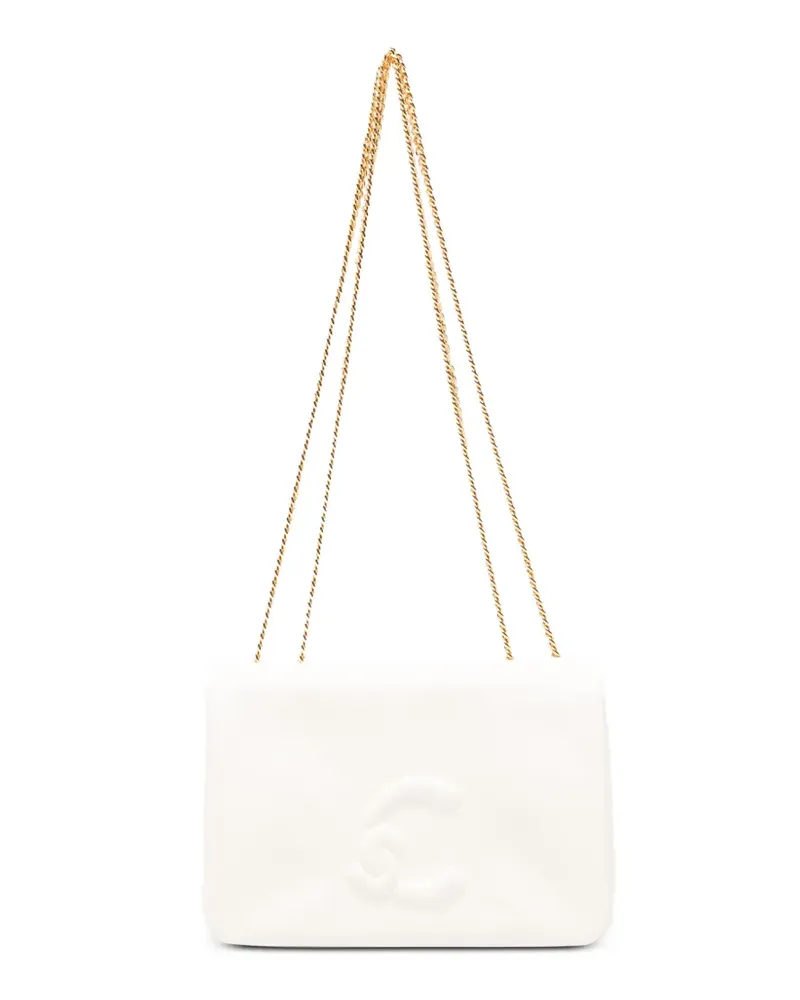 Coccinelle mini Dulse embossed chain shoulder bag - Weiß Weiß