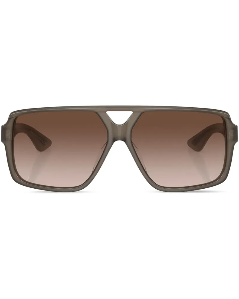 Oliver Peoples Sonnenbrille mit Oversized-Gestell - Braun Braun