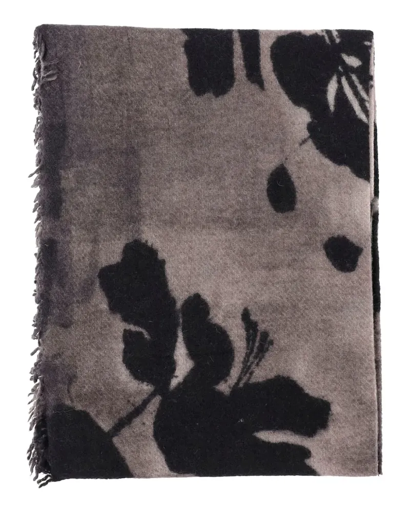 Faliero Sarti Schal mit Blumen-Print - Grau Grau