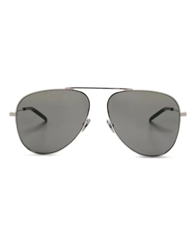 Saint Laurent Pilotenbrille mit Brauensteg - Silber Silber