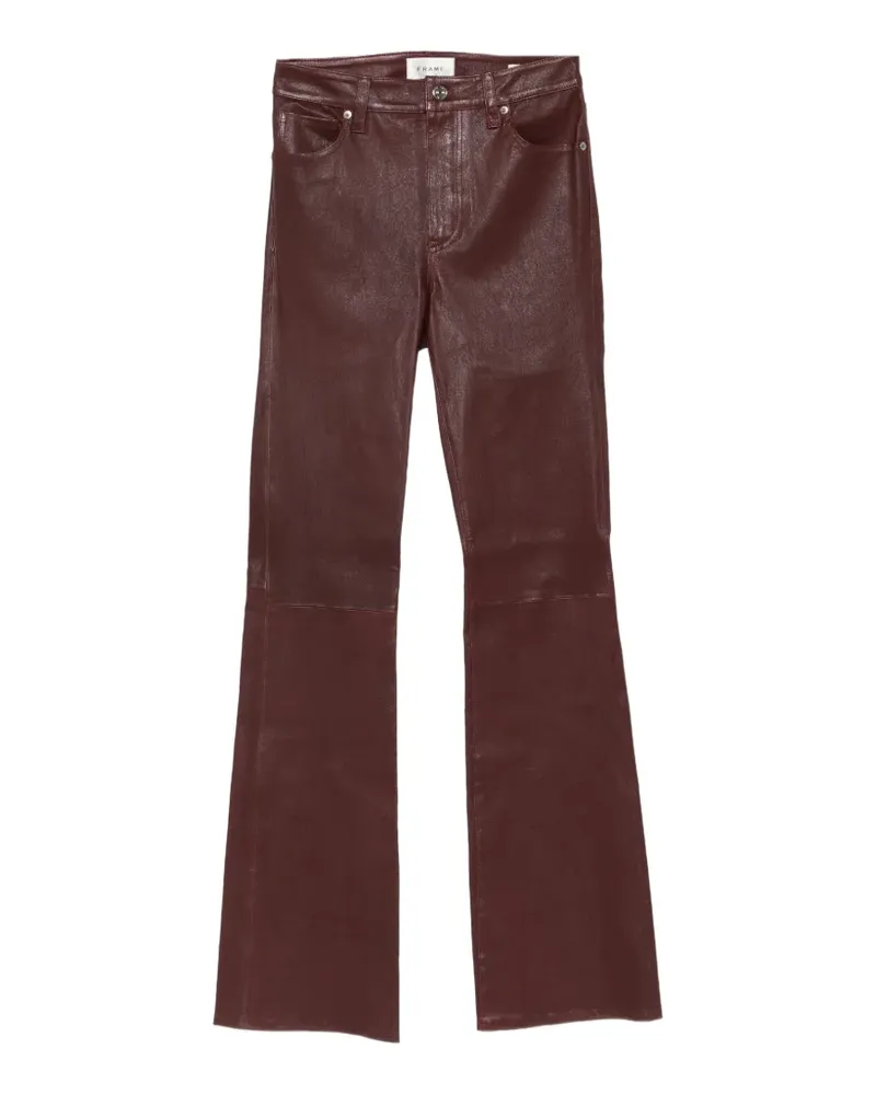 Frame Denim Reboot Schlaghose aus Leder - Rot Rot