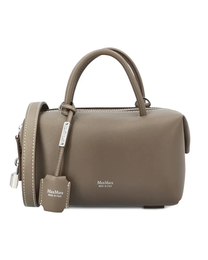 Max Mara Holdalls top handle padlock-detail tote bag - Braun Braun