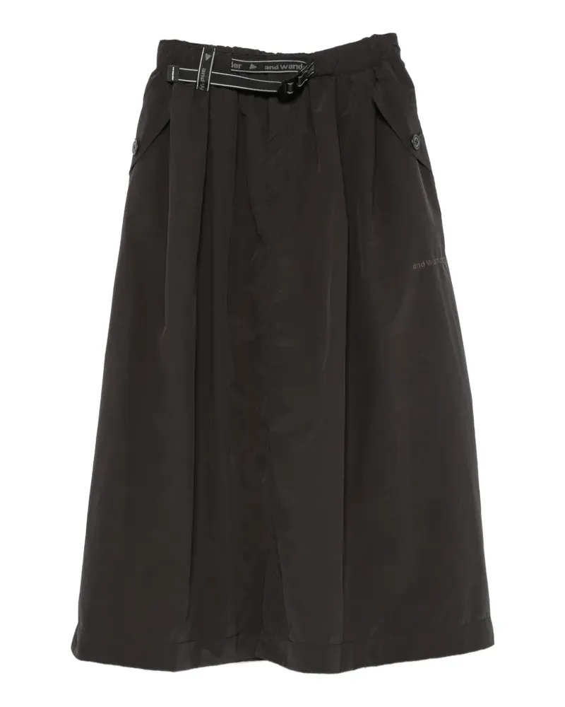and wander cargo midi skirt - Schwarz Schwarz