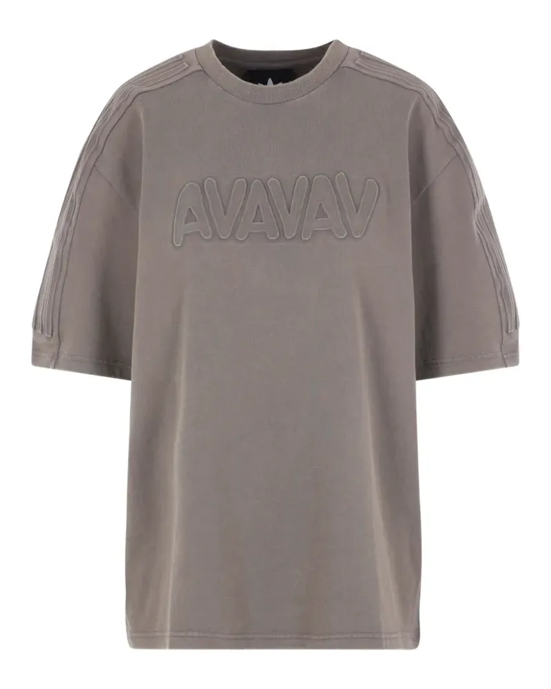 adidas x AVAVAV logo-patch T-shirt - Grau Grau