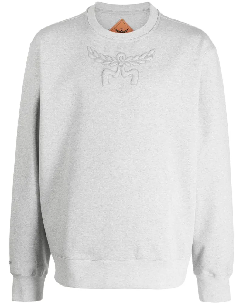 MCM Laurel Sweatshirt mit Logo-Stickerei - Grau Grau