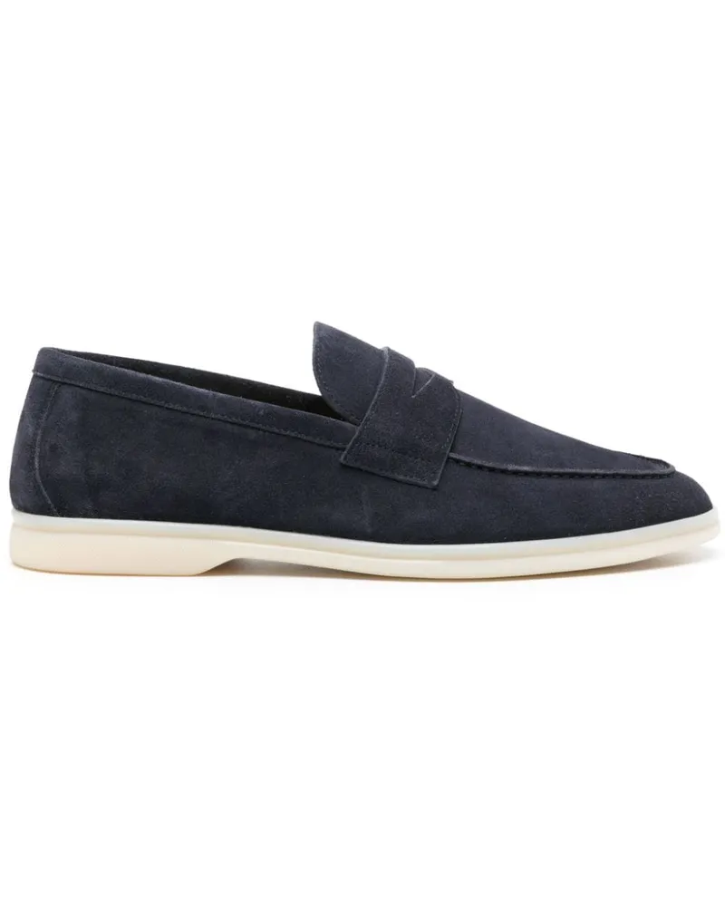 Scarosso Luciano Penny-Loafer aus Wildleder - Blau Blau