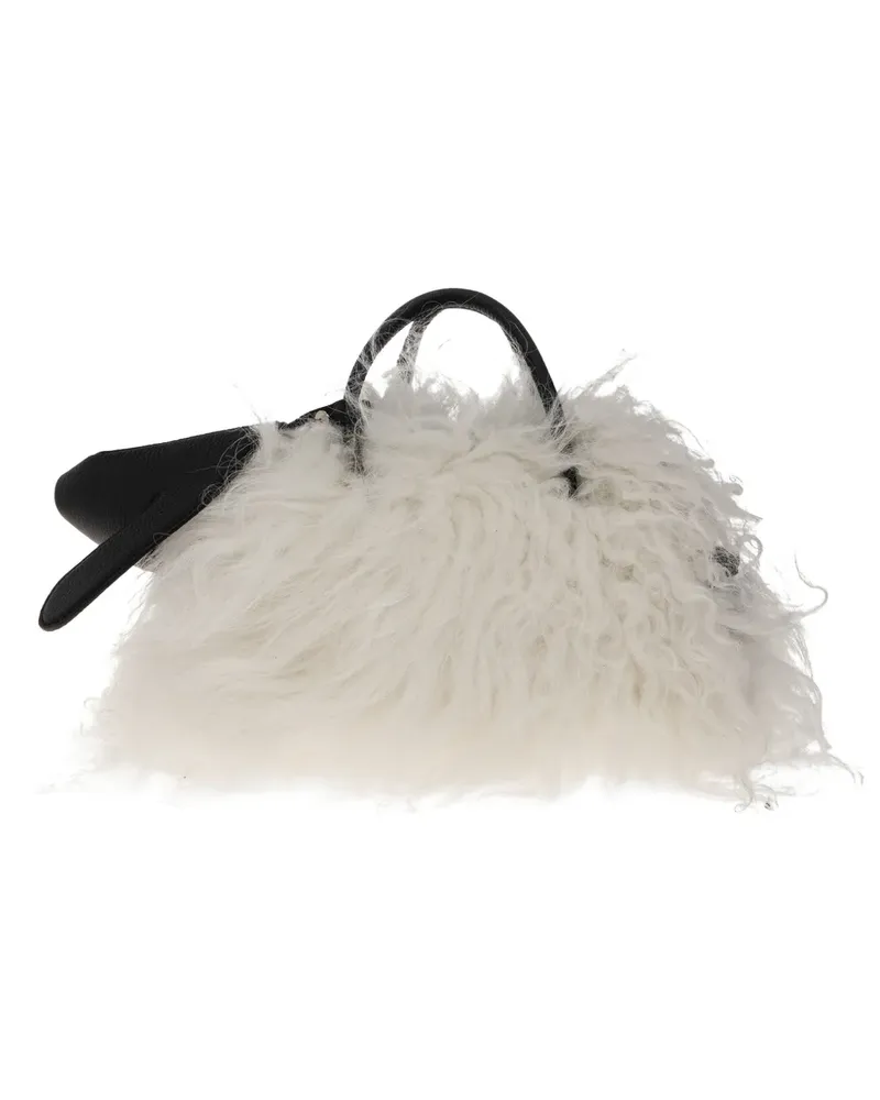 Jacquemus Kleine Turismo Made in Italy Bowlingtasche in Schafform - Weiß Weiß