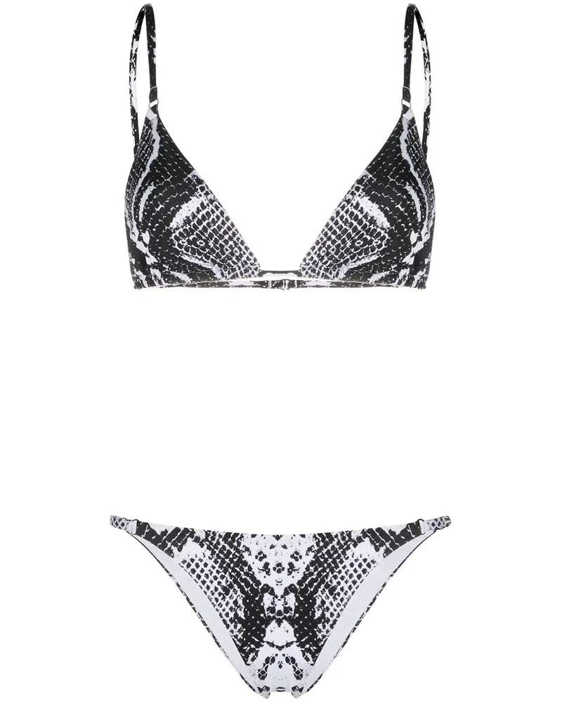 Noire Swimwear Snake Tanning' Bikini - Schwarz Schwarz