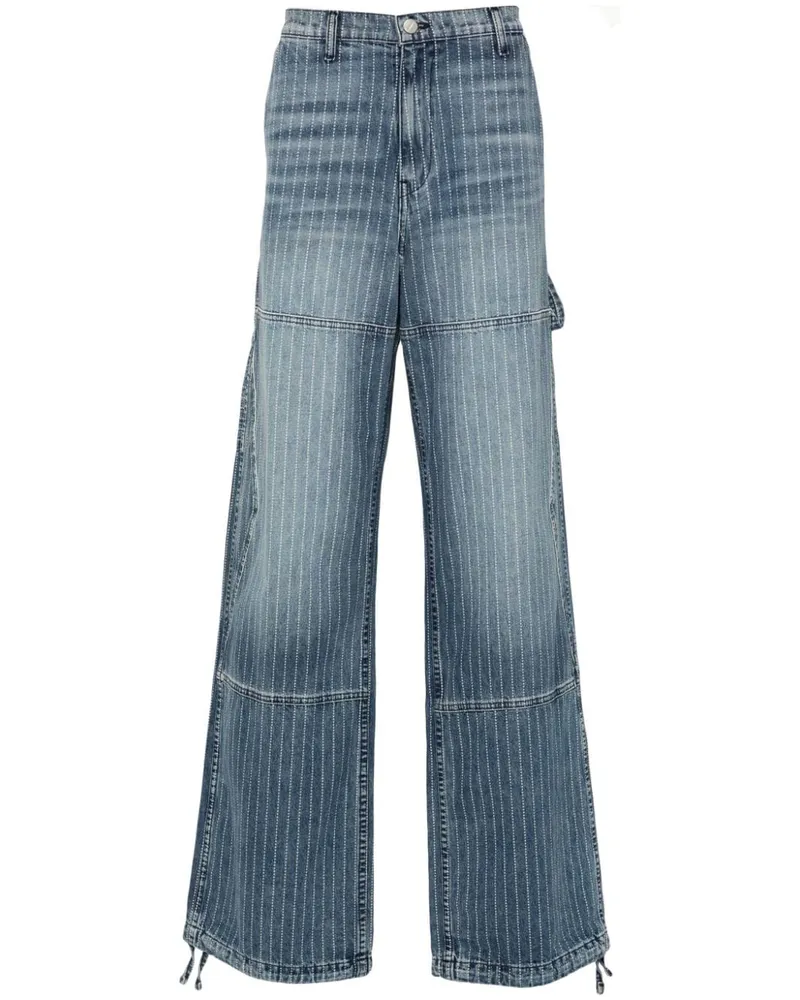 RHUDE Jeans mit Nadelstreifen Blau