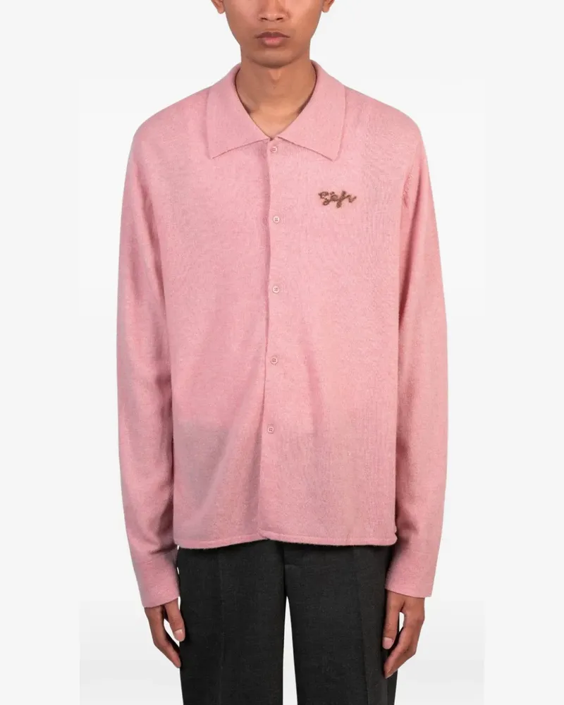 Séfr Cardigan mit Logo-Stickerei - Rosa Rosa