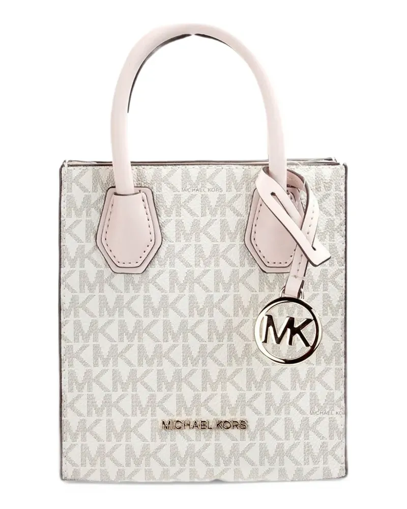 Michael Kors logo-print grained tote bag - Nude Nude