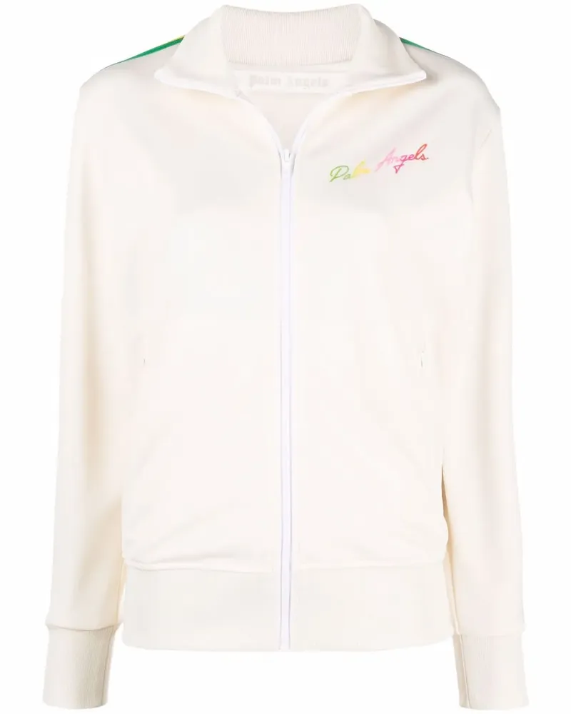 Palm Angels Trainingsjacke mit Logo-Stickerei - Nude Nude