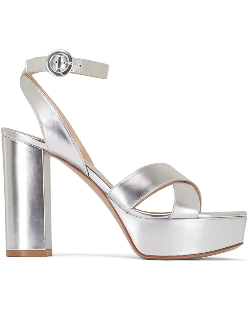 Gianvito Rossi Sandalen mit Plateau - Silber Silber