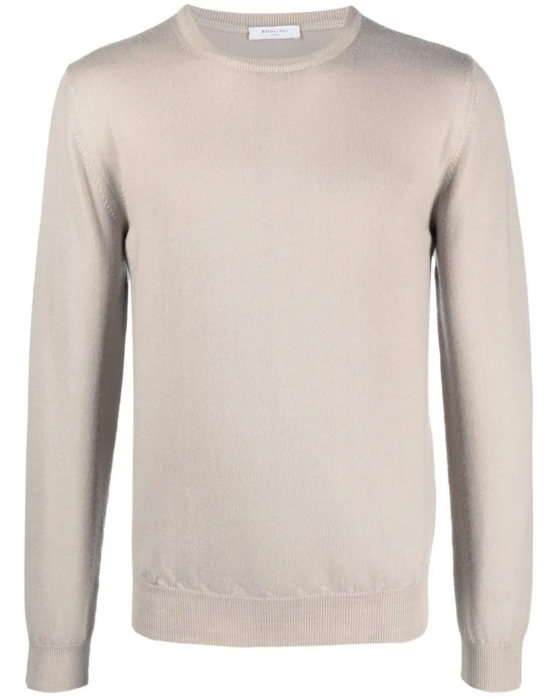 Boglioli Pullover mit Rundhalsausschnitt - Nude Nude