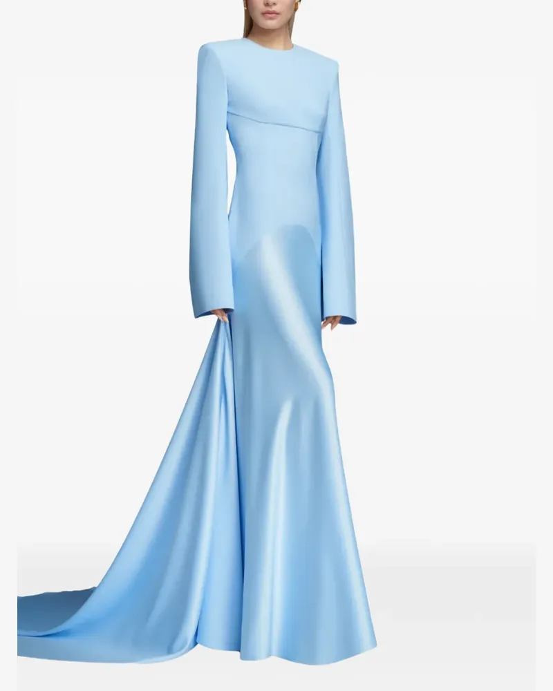 Solace London Claudine flared-sleeve maxi dress - Blau Blau