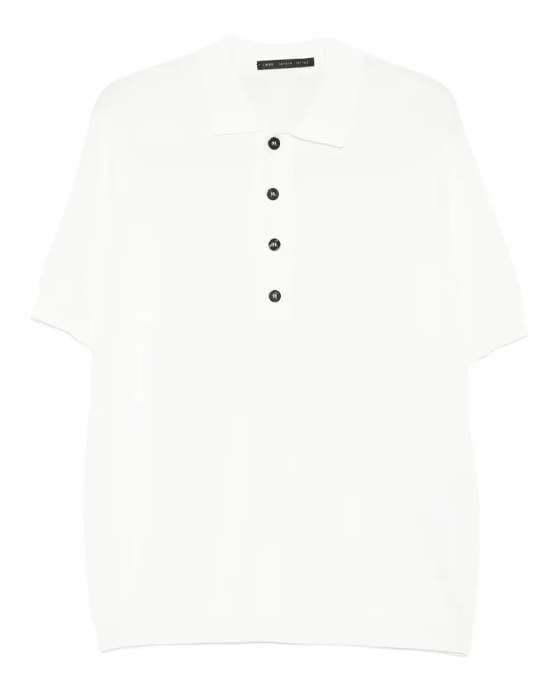 Low Brand Poloshirt mit Knopfleiste - Weiß Weiß