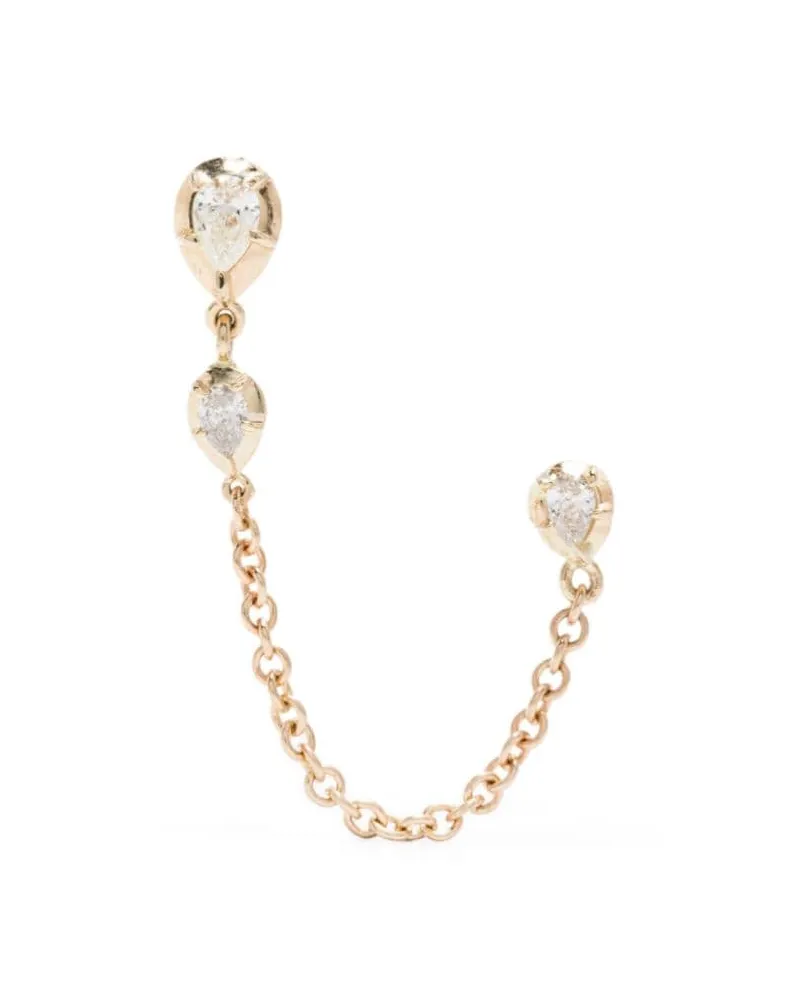 Jacquie Aiche 14kt Sophia Gelbgoldohrring mit Diamanten Gold