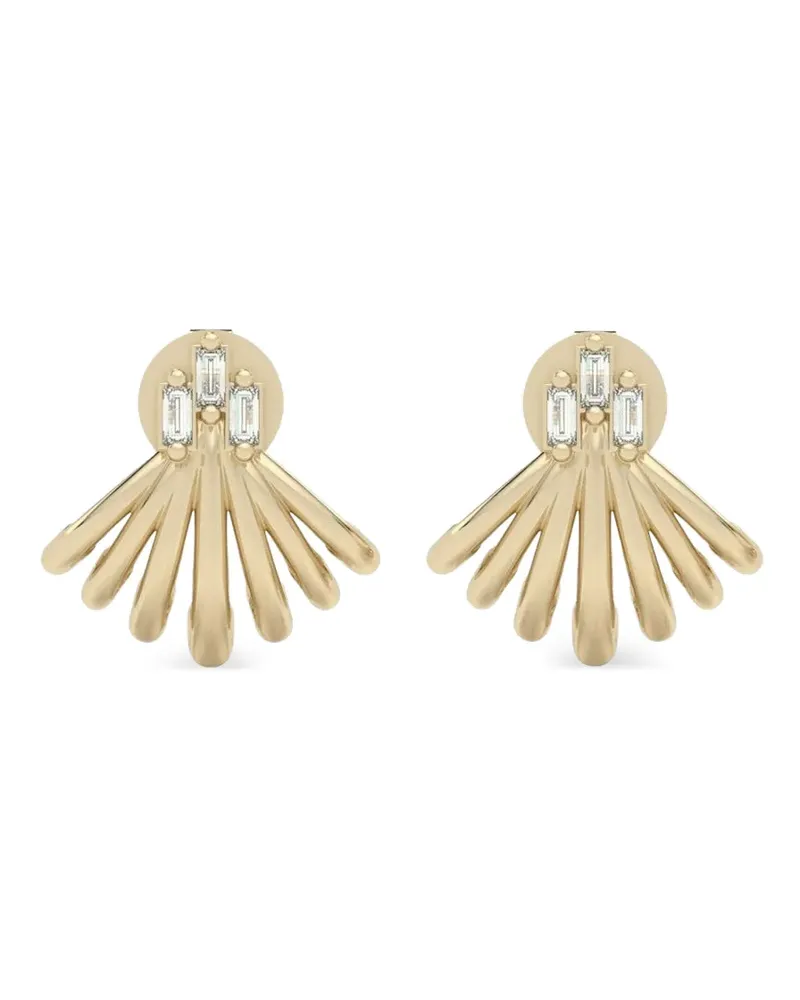 Dana Rebecca Designs Burst Gelbgoldcreolen mit Diamanten Gold