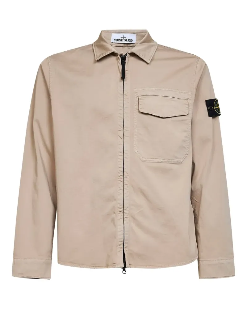 Stone Island Jacke mit Logo-Patch - Nude Nude