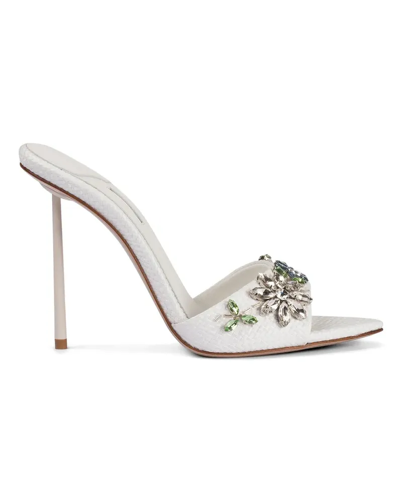 Le Silla Prairie Sandalen mit Blumen - Weiß Weiß