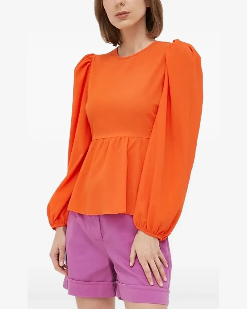 Notes du Nord Oberteil mit Puffärmeln - Orange Orange