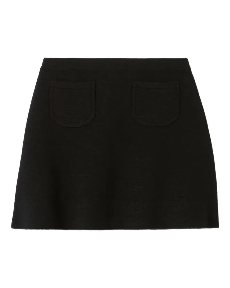 Claudie Pierlot Gestrickter Minirock in A-Linie - Schwarz Schwarz