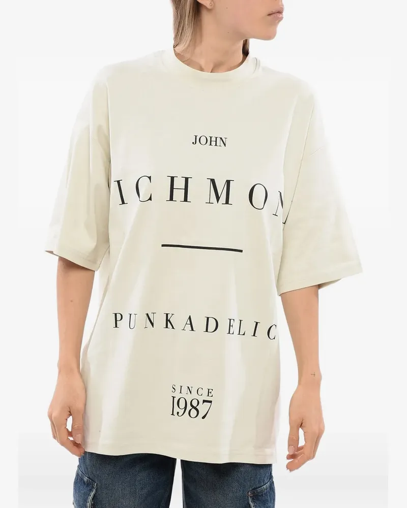 John Richmond logo-print T-shirt - Nude Nude
